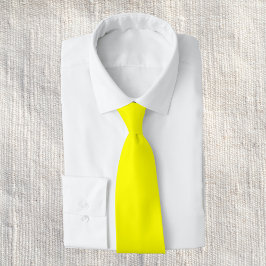 Neon Yellow Solid Color Krawatte