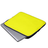 Neon Yellow Solid Color Laptopschutzhülle (Vorne Knopf)