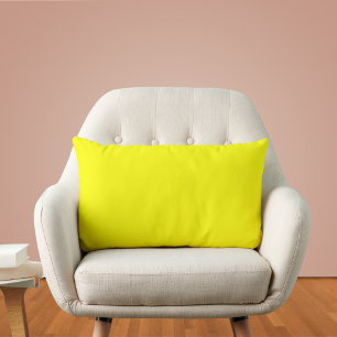 Neon Yellow Solid Color Lendenkissen