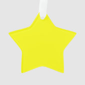 Neon Yellow Solid Color Ornament (Rückseite)
