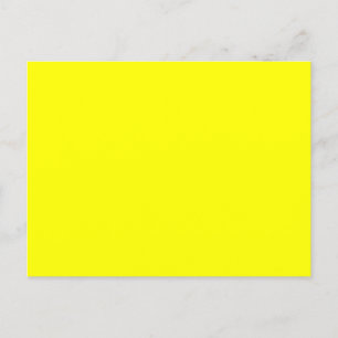 Neon Yellow Solid Color Postkarte