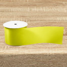 Neon Yellow Solid Color Satinband