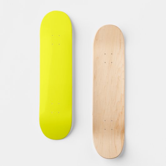 Neon Yellow Solid Color Skateboard (Vorderseite)