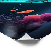 Neon Yin Yang Surreal Fantasy 1 Poster (Ecke)