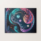 Neon Yin Yang Surreal Fantasy 1 Puzzle (Horizontal)