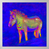 Neon Zebra 2 Poster (Vorne)