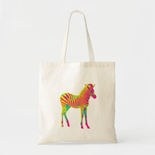 Neon Zebra Baby Animal Psychedelic Funky Retro Tragetasche