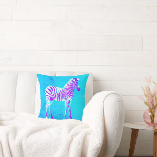 Neon Zebra Kissen