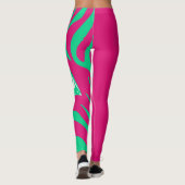 Neon-Zebra-Muster-Mode-Leggings Leggings (Rückseite)