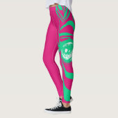 Neon-Zebra-Muster-Mode-Leggings Leggings (Links)