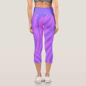 Neon-Zebra-Muster-Modell-Leggings Capri Leggings (Rückseite)