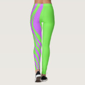 Neon-Zebra-Muster-Modell-Leggings Leggings (Rückseite)