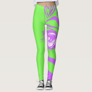 Neon-Zebra-Muster-Modell-Leggings Leggings