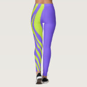 Neon-Zebra-Muster-Modell-Leggings Leggings (Rückseite)