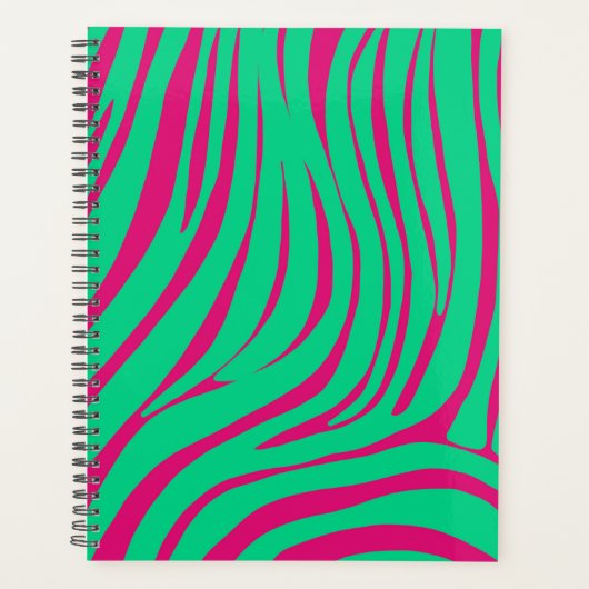 Neon-Zebra-Muster-Terminplaner-Organizer Planer (Vorderseite)