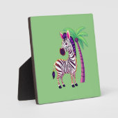 Neon-Zebra-Paradies Fotoplatte (Vorderseite)