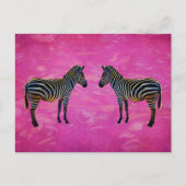 Neon Zebra Reflection Postkarte (Vorderseite)