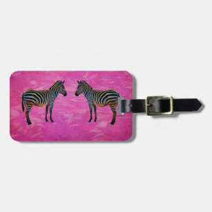 Neon Zebra Reflektion Kundenspezifische Adresse Te Gepäckanhänger