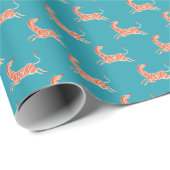 Neon Zebra: Retro farblos, nahtlos Geschenkpapier (Rolleneckpunkt)