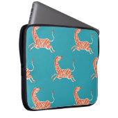 Neon Zebra: Retro farblos, nahtlos Laptopschutzhülle (Vorne Rechts)