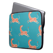 Neon Zebra: Retro farblos, nahtlos Laptopschutzhülle (Vorderseite Links)