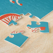 Neon Zebra: Retro farblos, nahtlos Puzzle (Seite)