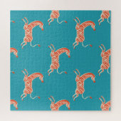 Neon Zebra: Retro farblos, nahtlos Puzzle (Horizontal)