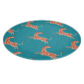 Neon Zebra: Retro farblos, nahtlos Schneidebrett (Ecke)