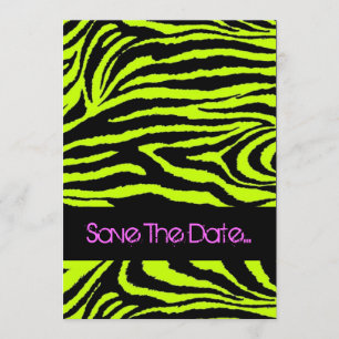 Neon Zebra Sweet 16 Einladung