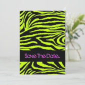 Neon Zebra Sweet 16 Einladung (Stehend Vorderseite)