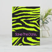 Neon Zebra Sweet 16 Einladung (Stehend Vorderseite)