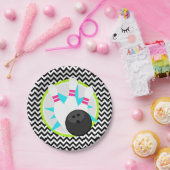 Neon Zickzack Bowling Paper Party Teller (Party)