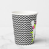 Neon Zickzack Bowling Party Paper Cups Pappbecher (Rechts)
