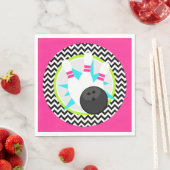 Neon Zickzack Bowling Party Paper Napkins Serviette (Beispiel)