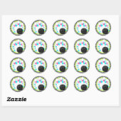 Neon Zickzack Bowling Stickers (Blatt)