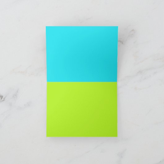 Neon Zickzack Bowling Vielen Dank Karten (Innenseite)