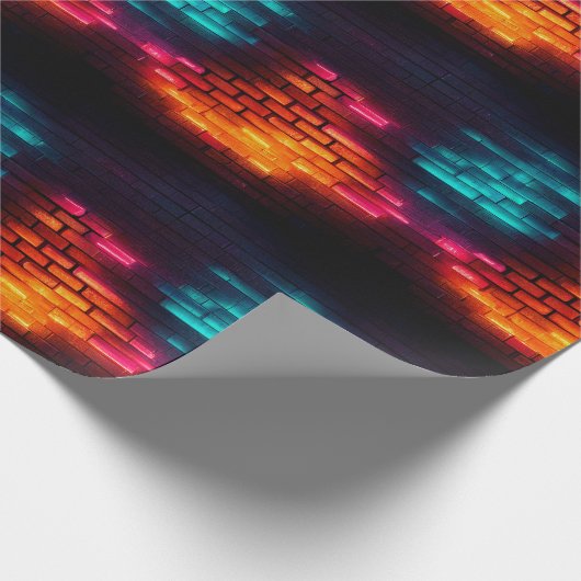 Neon-Ziegelmauerummantelpapier Geschenkpapier (Ecke)
