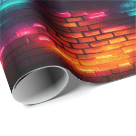 Neon-Ziegelmauerummantelpapier Geschenkpapier