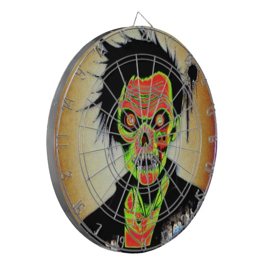 Neon Zombie Dartscheibe (Vorderseite Links)
