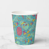 Neon Zombie Paper Cup - Halloween-Party Pappbecher (Rückseite)