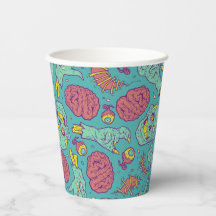 Neon Zombie Paper Cup - Halloween-Party