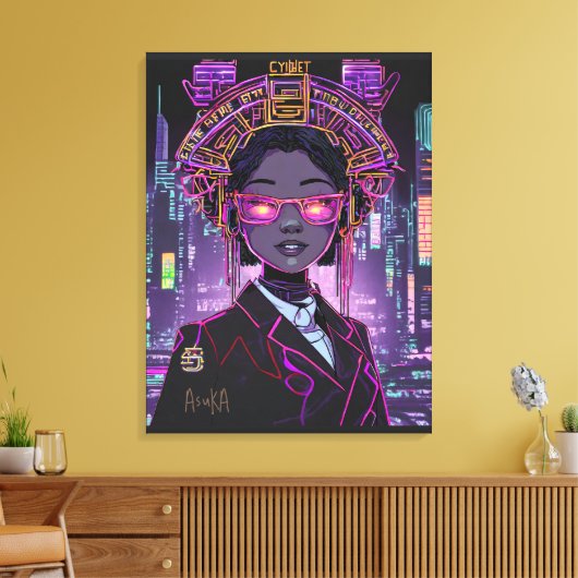 Neon-Zukunft ID1028 Leinwanddruck (Insitu (Wohnzimmer))