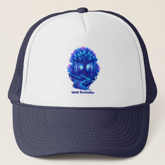 Neon-Zukunftswelt Truckerkappe (Vorderseite)