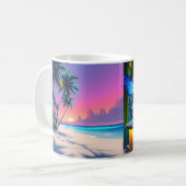 Neonächte Butterfly Cocktail Bar Kaffeetasse (Vorderseite Links)