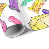 Neonachtziger jahre Neunzigerjahre Retro lustiges Geschenkpapier (Rolleneckpunkt)