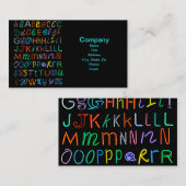 Neonalphabet Visitenkarte (Vorne/Hinten)