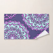 Neonaqua-aquamariner lila künstlerischer badhandtuch set (Handtuch)