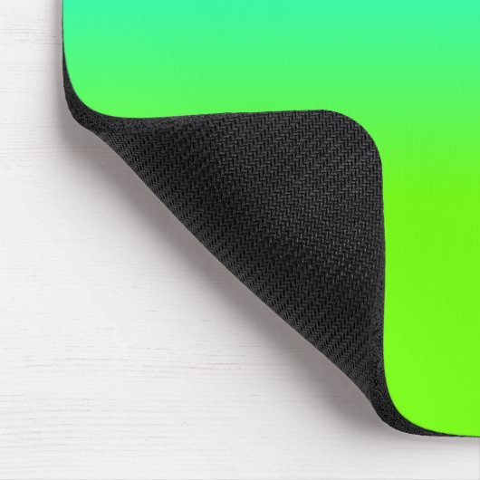 Neonaqua und grüne Ombré Schatten-Neonfarbe Mousepad (Ecke)