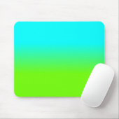 Neonaqua und grüne Ombré Schatten-Neonfarbe Mousepad (Mit Mouse)