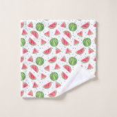 NeonAquarell-Wassermelone-Muster Badhandtuch Set (Waschlappen)